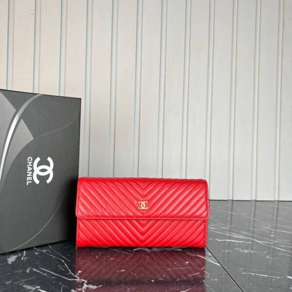 Chanel CC Gusset Flap Wallet - Genuine Leather - Image 5