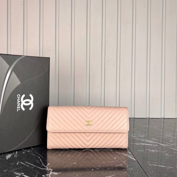 Chanel CC Gusset Flap Wallet - Genuine Leather - Image 6