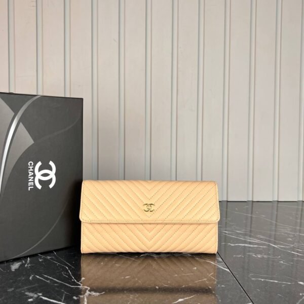 Chanel CC Gusset Flap Wallet - Genuine Leather - Image 8
